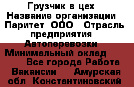 Грузчик в цех › Название организации ­ Паритет, ООО › Отрасль предприятия ­ Автоперевозки › Минимальный оклад ­ 23 000 - Все города Работа » Вакансии   . Амурская обл.,Константиновский р-н